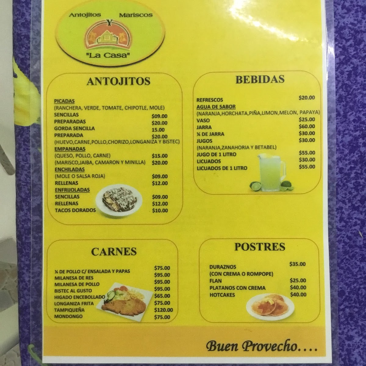 Antojitos LA Casa Menu - Image 2